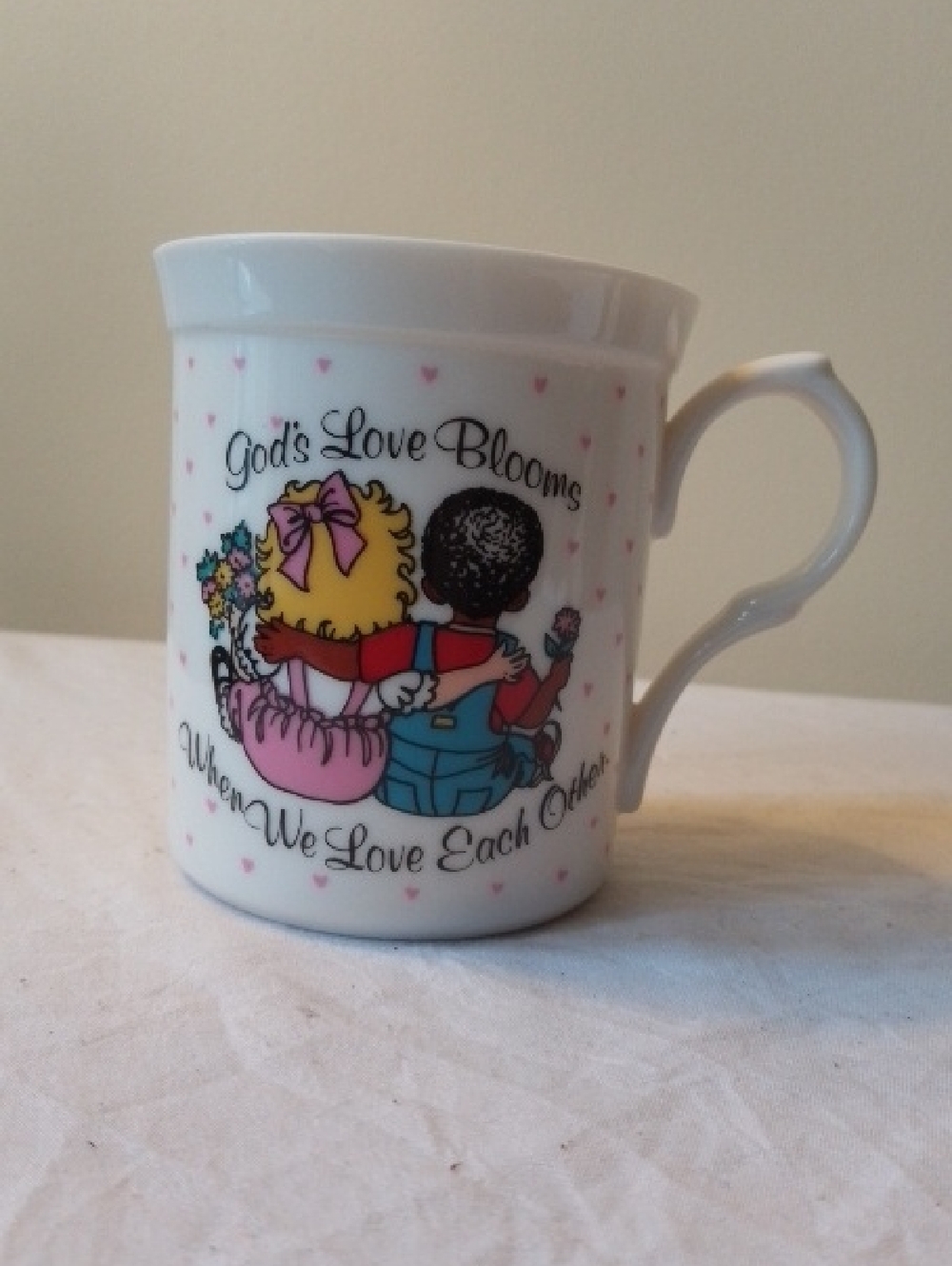 Vintage "God's Love Blooms" Bone China Mug